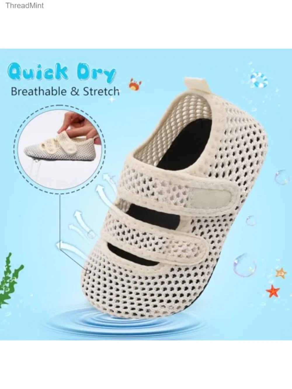 Kids Water Shoes Quick Dry Non Slip Barefoot Aqua Shoes for Boys Girls